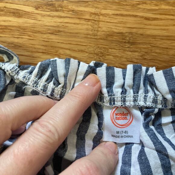 Wonder Nation Girls Striped Summer Top, Size 7/8 - Picture 4 of 6